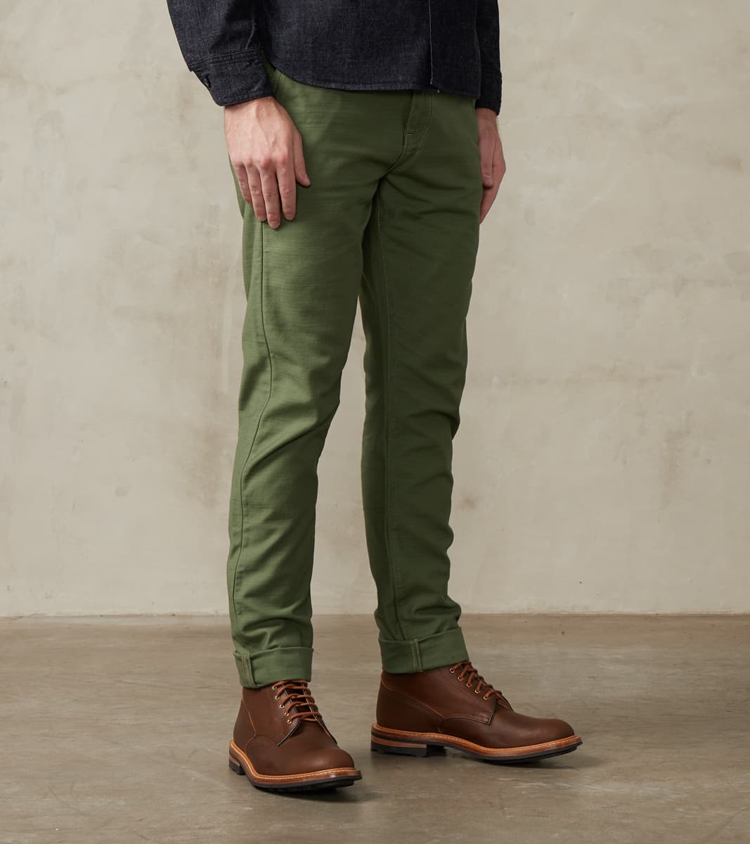 Benzak - BC-01 New Tapered Chino - 10oz Army Green Military Twill