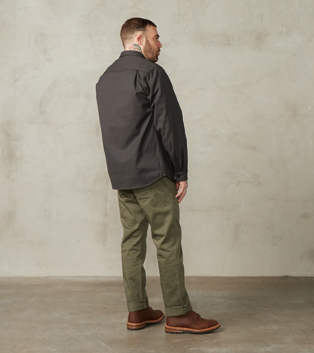 BWS-04 - Scout Overshirt - 9oz Slate Selvedge Duck Canvas