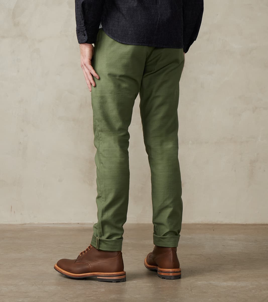 BC-01 New Tapered Chino - 10oz Army Green Military Twill