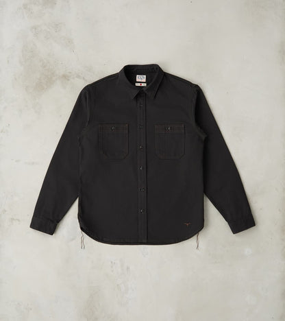 Benzak - BWS-02 - Utility Shirt - 8oz Black Herringbone Twill