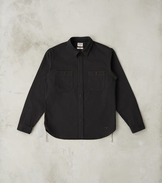 Benzak - BWS-02 - Utility Shirt - 8oz Black Herringbone Twill