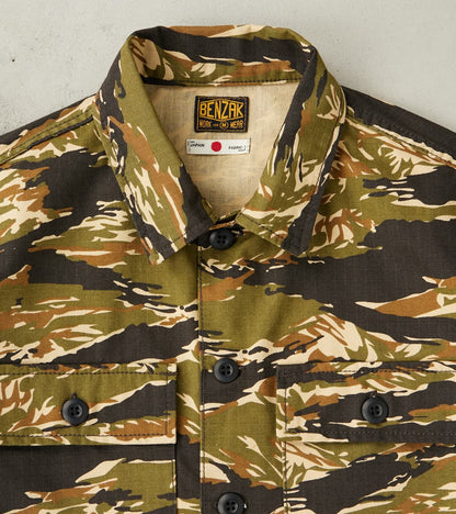 BWS-03 - Military Overshirt - 8oz Tiger Camo Ripstop