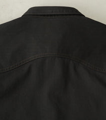 BWS-02 - Utility Shirt - 8oz Black Herringbone Twill