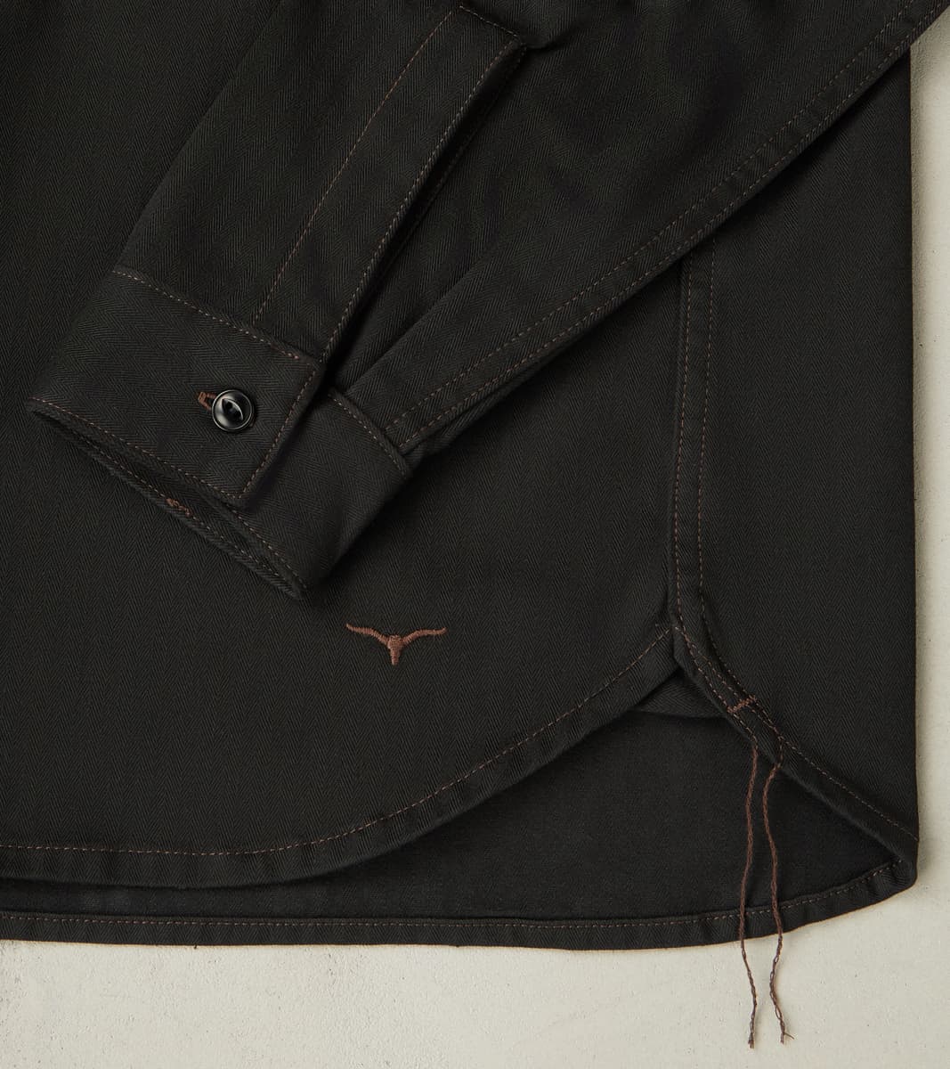 BWS-02 - Utility Shirt - 8oz Black Herringbone Twill