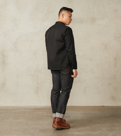 BWS-02 - Utility Shirt - 8oz Black Herringbone Twill