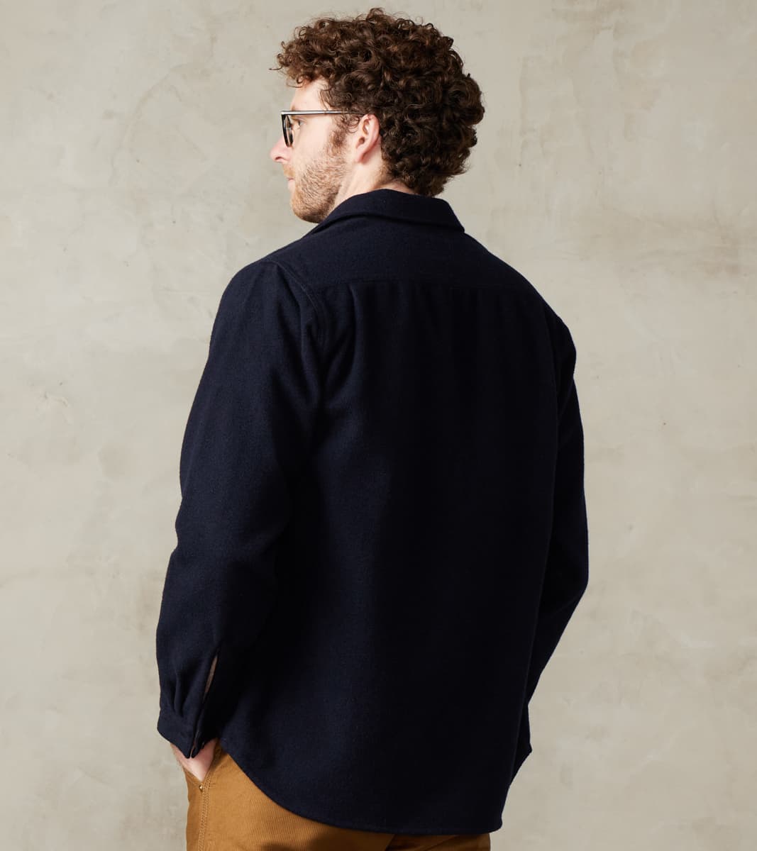 BWS-05 - CPO Overshirt - 14oz Dark Navy Wool Mosser