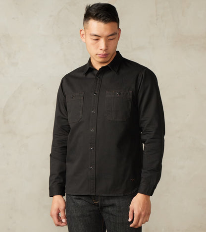 Benzak - BWS-02 - Utility Shirt - 8oz Black Herringbone Twill