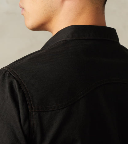 BWS-02 - Utility Shirt - 8oz Black Herringbone Twill