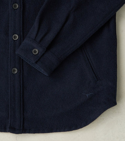 BWS-05 - CPO Overshirt - 14oz Dark Navy Wool Mosser