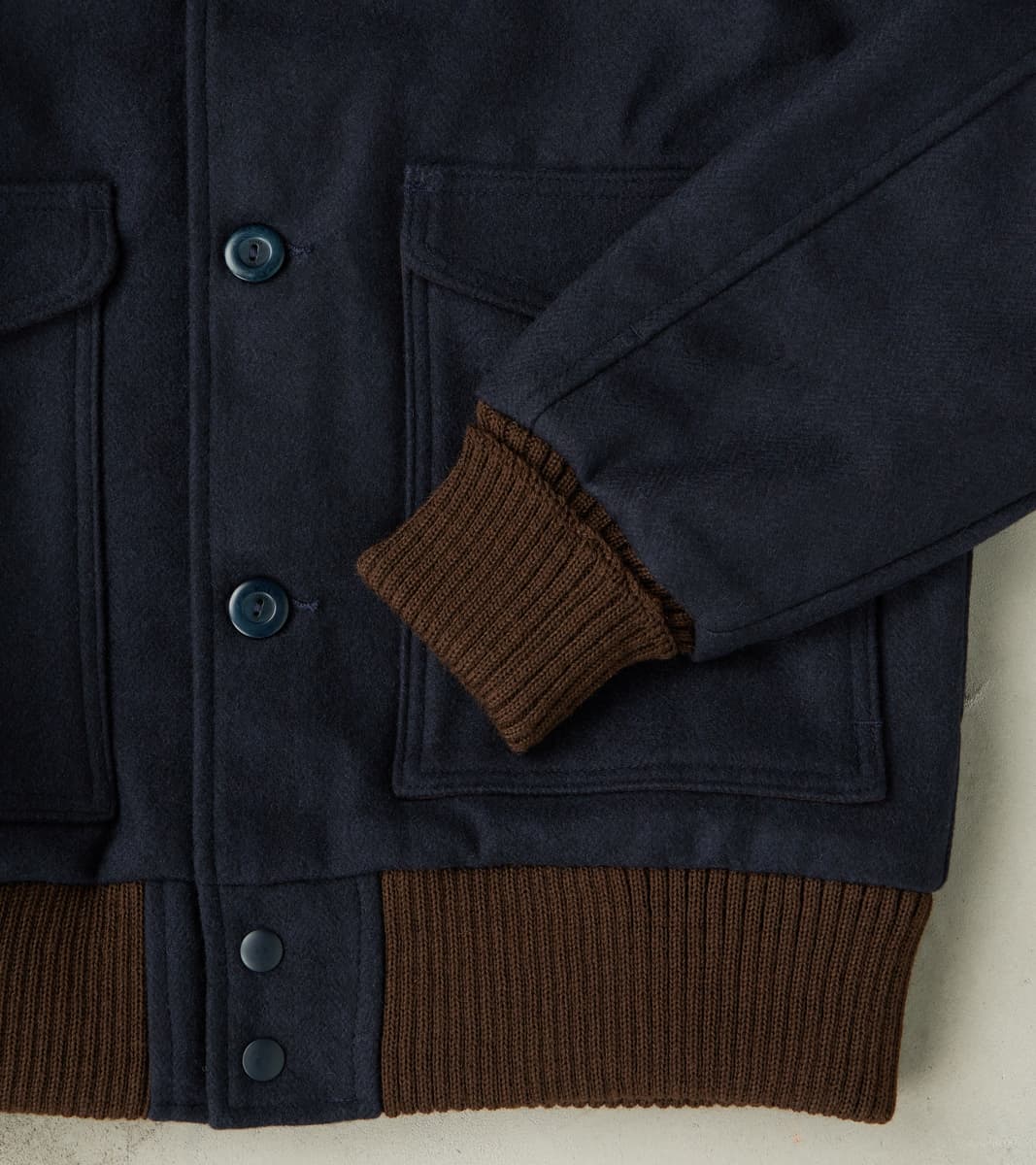 Winston Jacket - Fox Brothers® Exmoor Overcoating - Midnight Herringbone