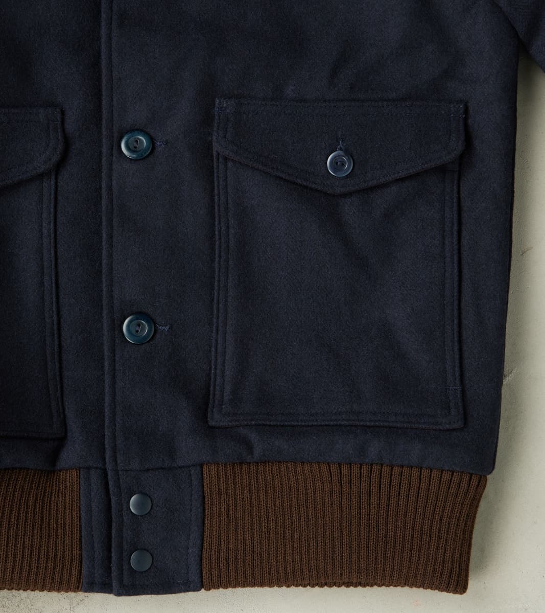 Winston Jacket - Fox Brothers® Exmoor Overcoating - Midnight Herringbone