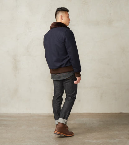 Winston Jacket - Fox Brothers® Exmoor Overcoating - Midnight Herringbone