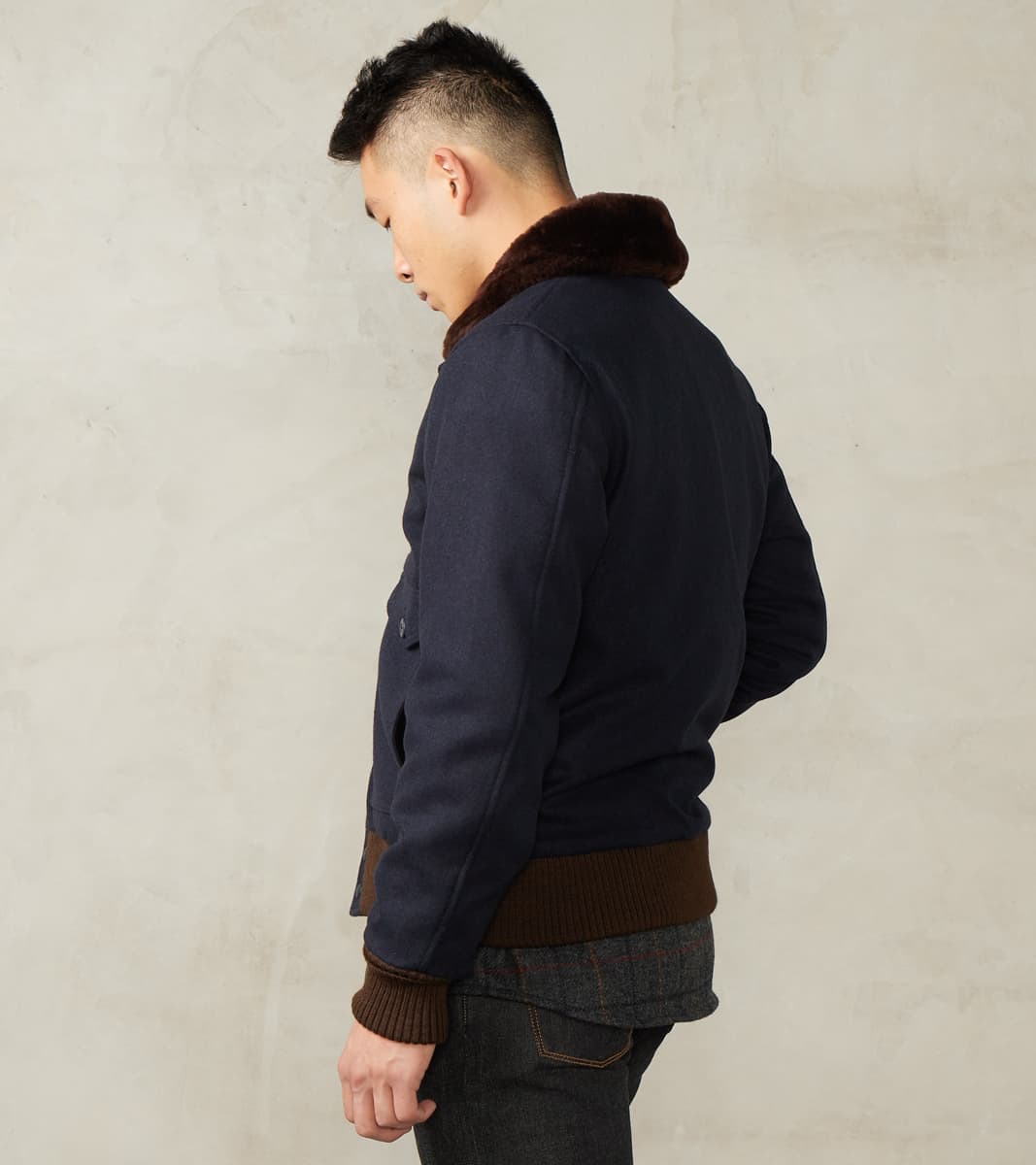 Winston Jacket - Fox Brothers® Exmoor Overcoating - Midnight Herringbone