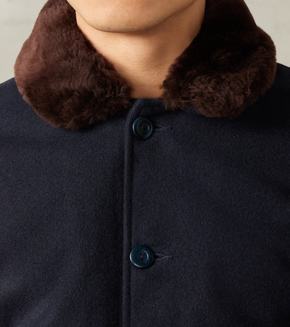 Winston Jacket - Fox Brothers® Exmoor Overcoating - Midnight Herringbone