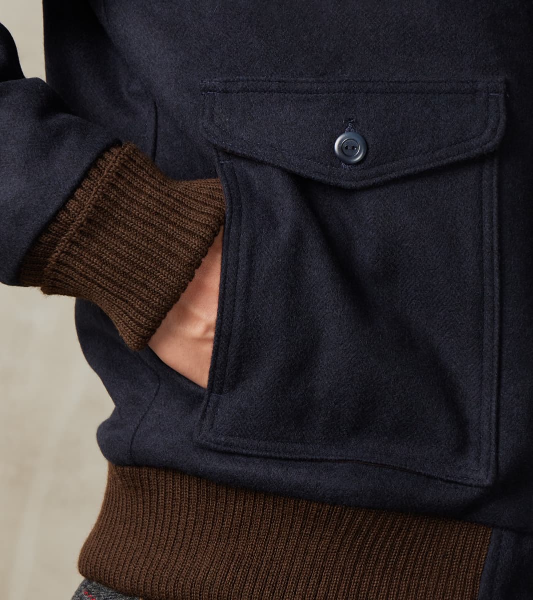 Winston Jacket - Fox Brothers® Exmoor Overcoating - Midnight Herringbone