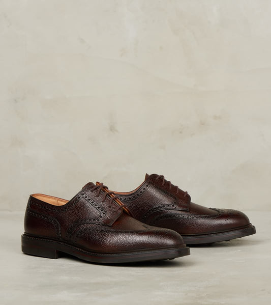 Crockett & Jones Pembroke - 325 - Dainite - Dark Brown Scotch Grain Ca…
