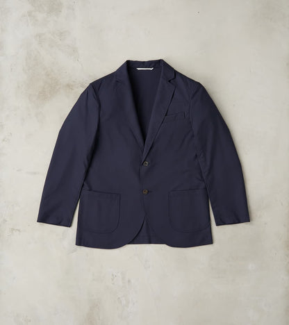 De Bonne Facture Super 130's Cold Wool Essential Jacket - Navy