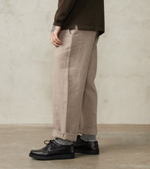 Belgium Linen & Wool Lounge Trouser - Taupe