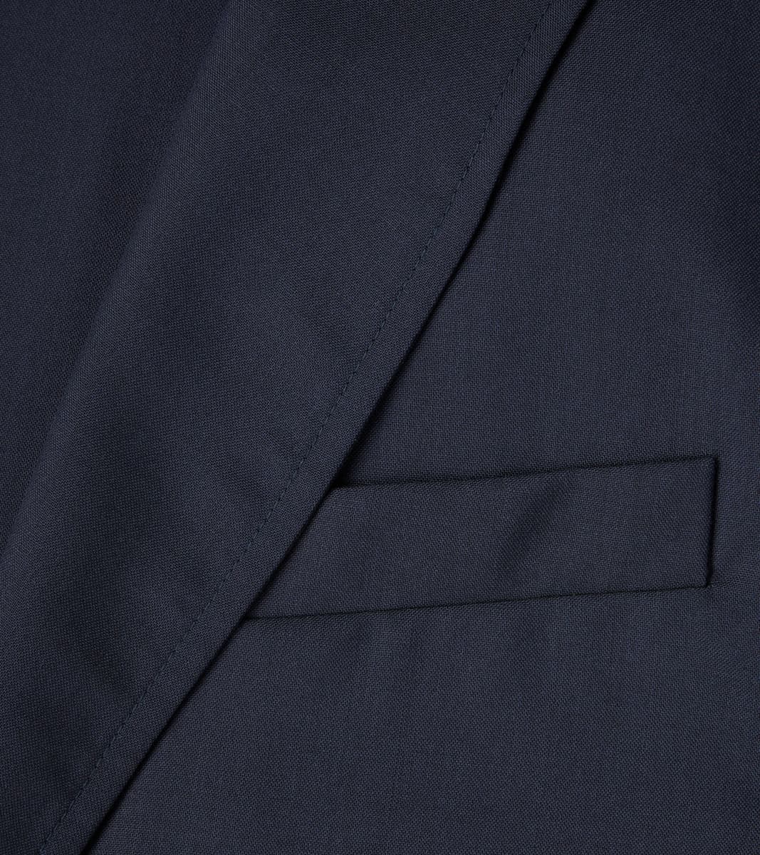 Super 130's Cold Wool Essential Jacket - Navy