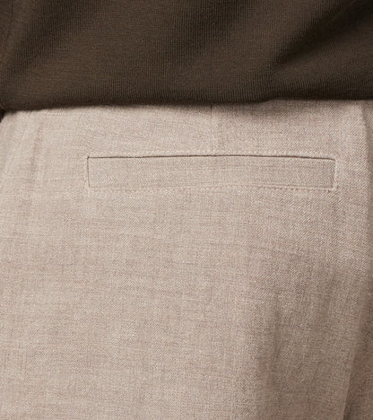 Belgium Linen & Wool Lounge Trouser - Taupe