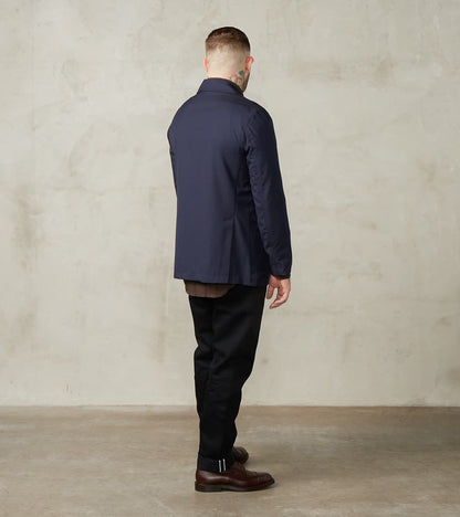 Super 130's Cold Wool Essential Jacket - Navy