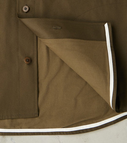 Water Repellent Organic Cotton Overshirt - Khaki