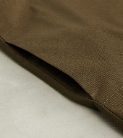 Water Repellent Organic Cotton Overshirt - Khaki