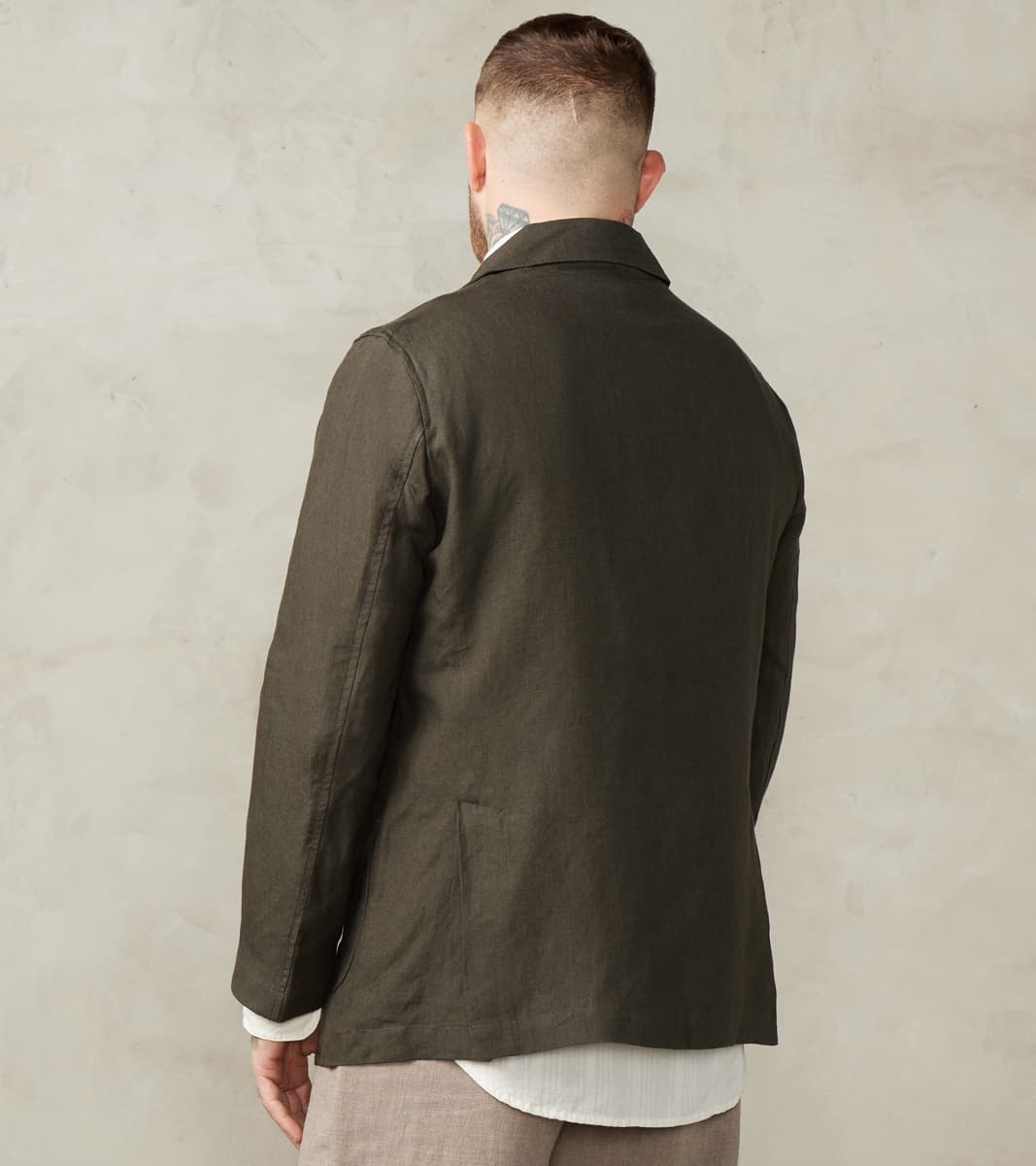 Belgium Washed Linen Essential Jacket - Arabica