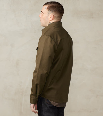 Water Repellent Organic Cotton Overshirt - Khaki