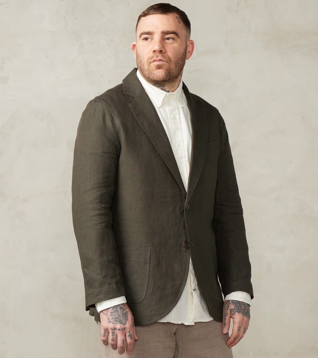 Belgium Washed Linen Essential Jacket - Arabica