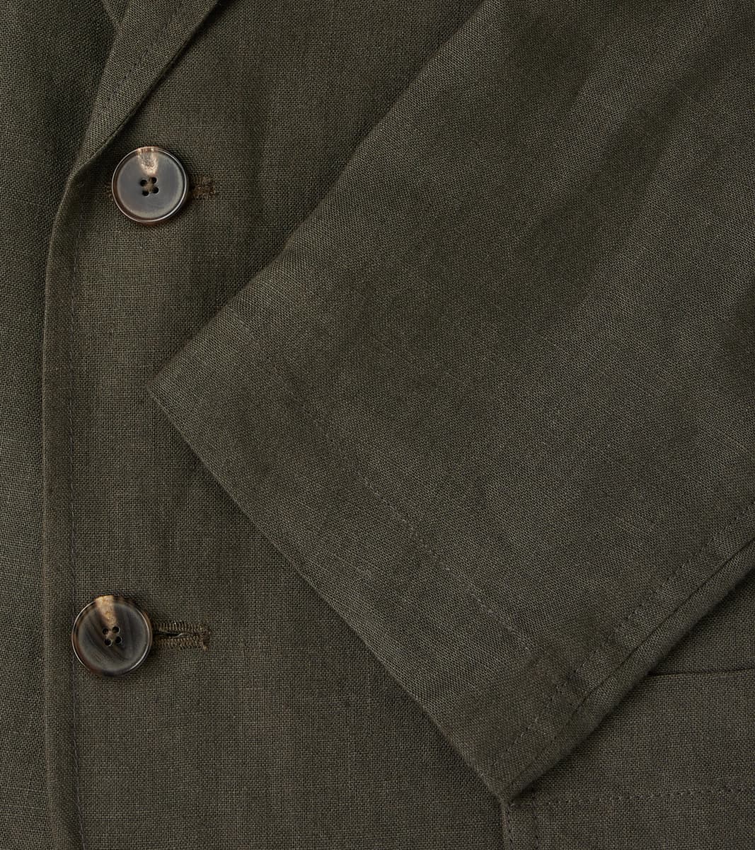 Belgium Washed Linen Essential Jacket - Arabica