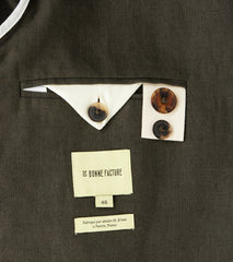 Belgium Washed Linen Essential Jacket - Arabica