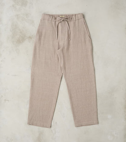 De Bonne Facture Belgium Linen & Wool Lounge Trouser - Taupe