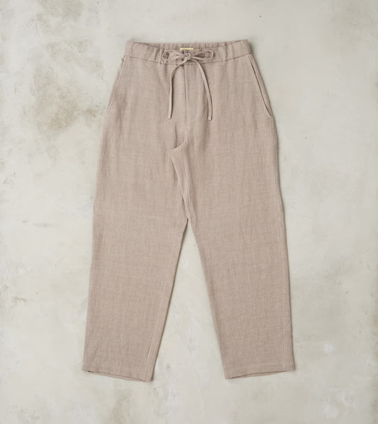 De Bonne Facture Belgium Linen & Wool Lounge Trouser - Taupe