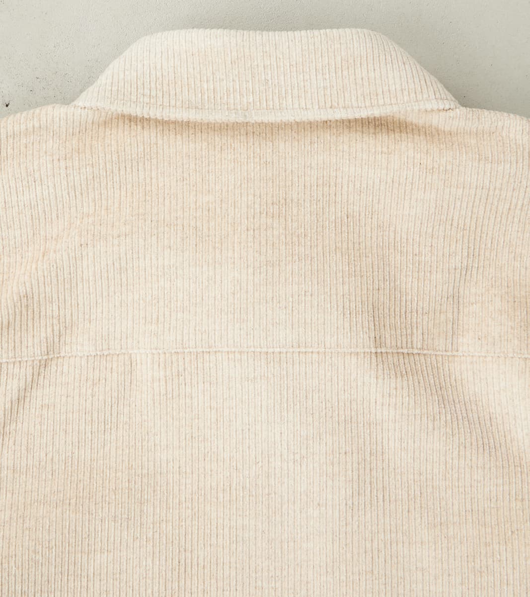 French Cotton & Linen Corduroy Overshirt - Undyed Ecru