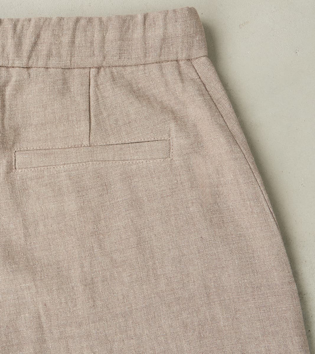 Belgium Linen & Wool Lounge Trouser - Taupe