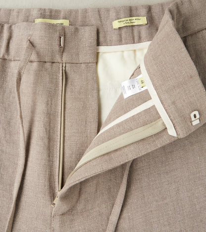 Belgium Linen & Wool Lounge Trouser - Taupe