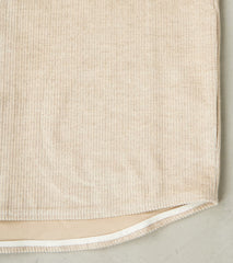 French Cotton & Linen Corduroy Overshirt - Undyed Ecru
