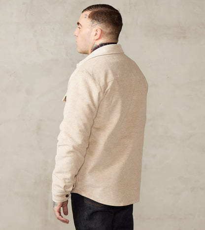 French Cotton & Linen Corduroy Overshirt - Undyed Ecru