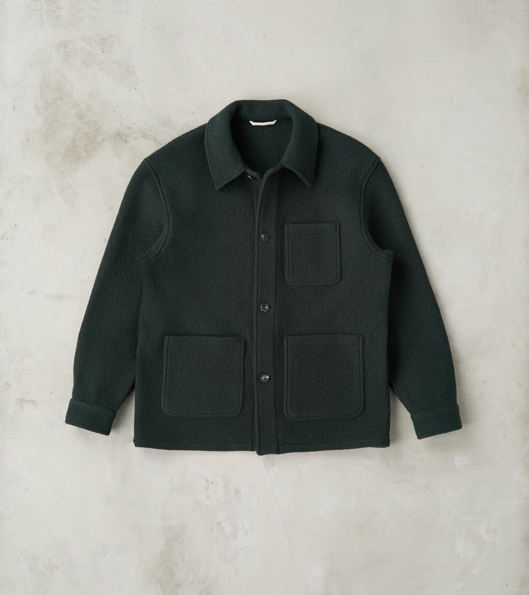 De Bonne Facture Italian Boiled Wool Work Jacket - Blue Green