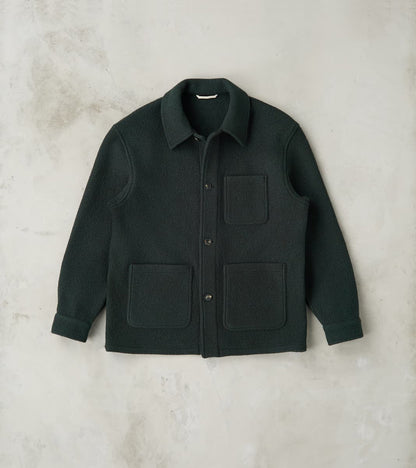 De Bonne Facture Italian Boiled Wool Work Jacket - Blue Green