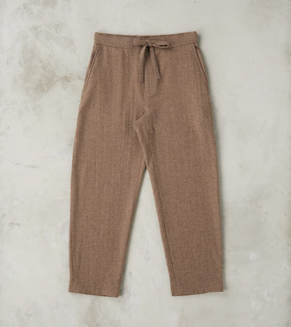 De Bonne Facture Washed Yak Wool Lounge Trouser - Undyed Taupe