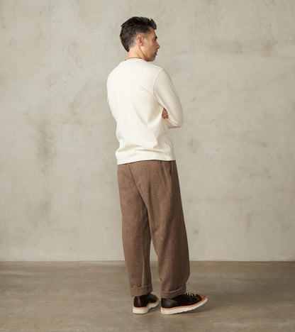 Washed Yak Wool Lounge Trouser - Undyed Taupe