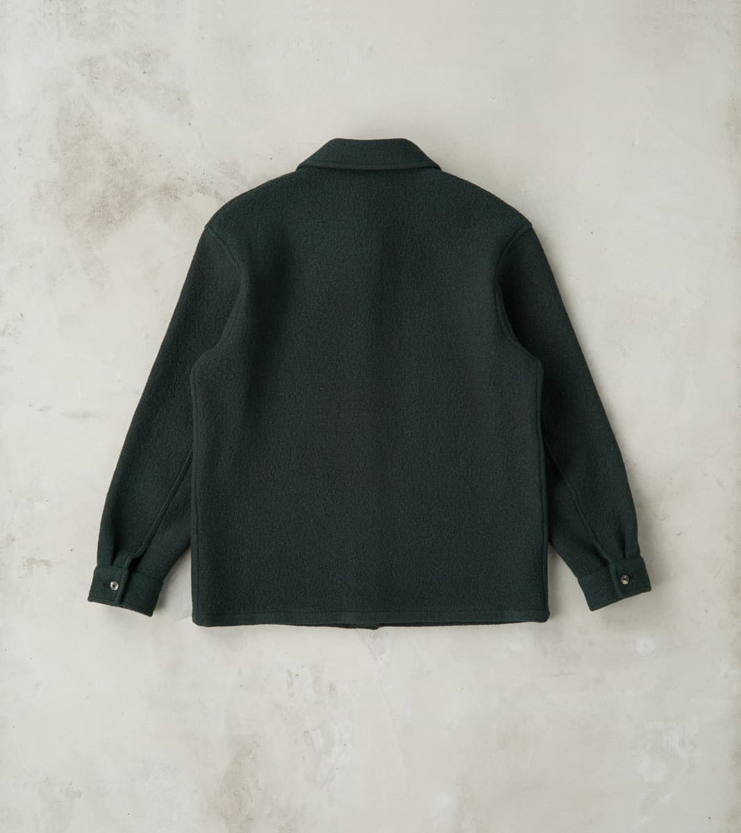 Italian Boiled Wool Work Jacket - Blue Green