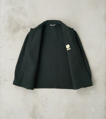 Italian Boiled Wool Work Jacket - Blue Green