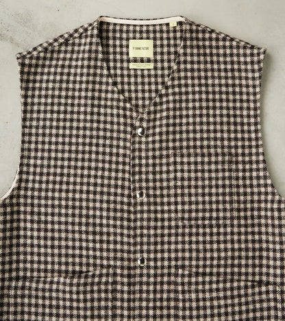 Sonsie Tweed Wool Camargue Vest - Undyed Check