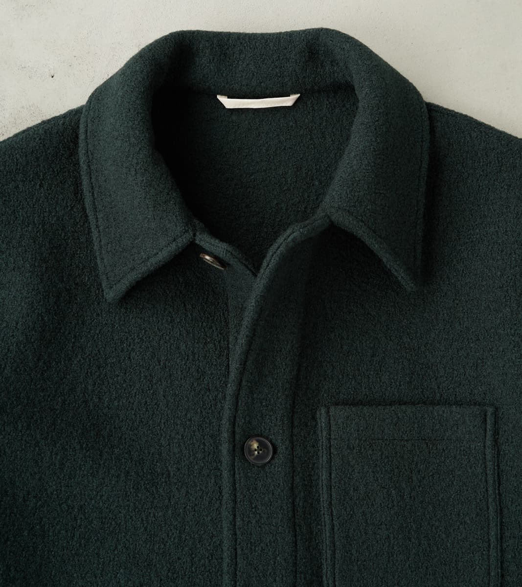 Italian Boiled Wool Work Jacket - Blue Green