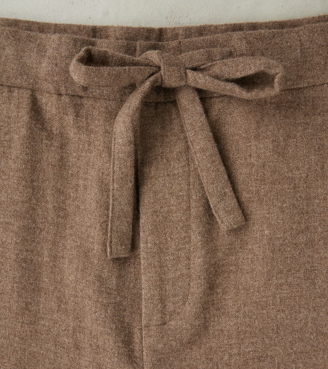 Washed Yak Wool Lounge Trouser - Undyed Taupe