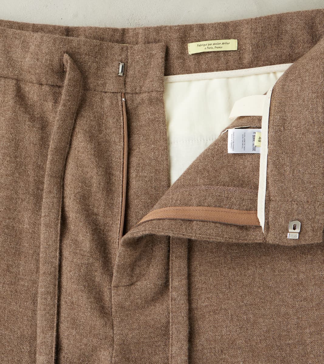 Washed Yak Wool Lounge Trouser - Undyed Taupe