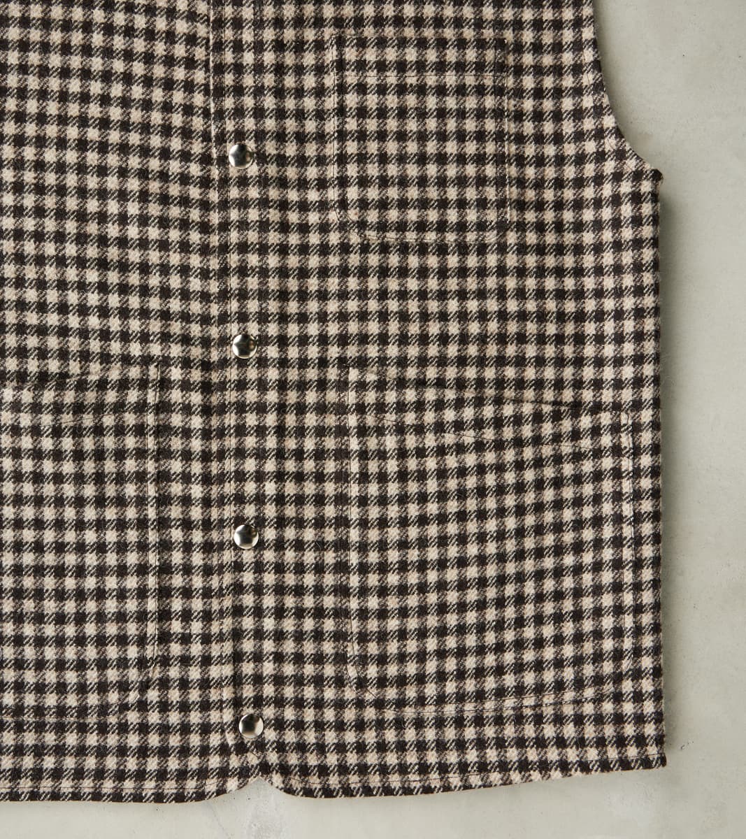 Sonsie Tweed Wool Camargue Vest - Undyed Check